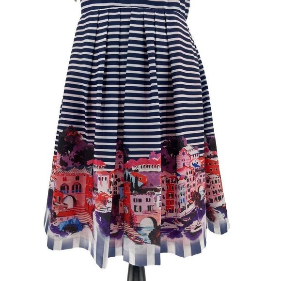 Muse Blue and Pink Halter Sundress - Picture 4 of 11